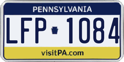 PA license plate LFP1084