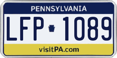 PA license plate LFP1089