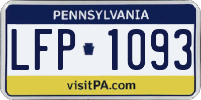 PA license plate LFP1093
