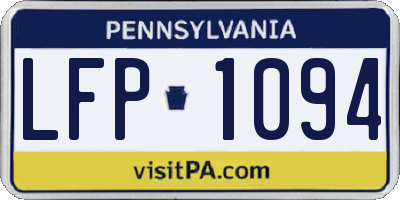 PA license plate LFP1094