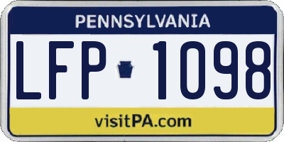 PA license plate LFP1098