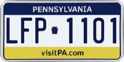 PA license plate LFP1101