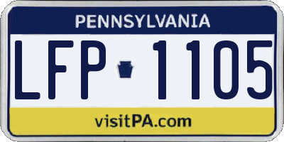 PA license plate LFP1105