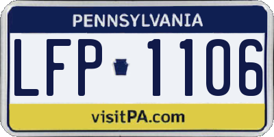PA license plate LFP1106