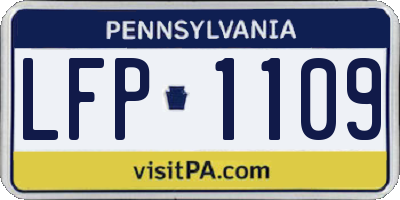 PA license plate LFP1109