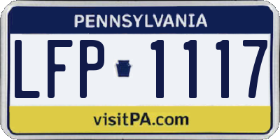 PA license plate LFP1117