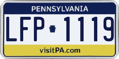 PA license plate LFP1119