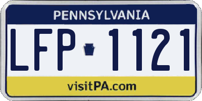 PA license plate LFP1121