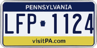 PA license plate LFP1124