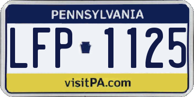 PA license plate LFP1125