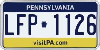 PA license plate LFP1126