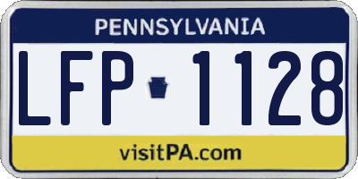 PA license plate LFP1128
