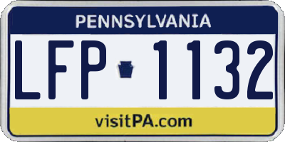 PA license plate LFP1132