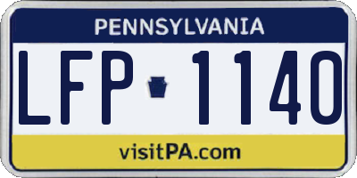 PA license plate LFP1140