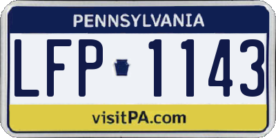 PA license plate LFP1143