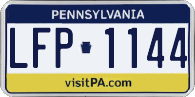 PA license plate LFP1144