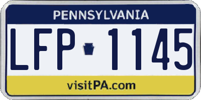 PA license plate LFP1145