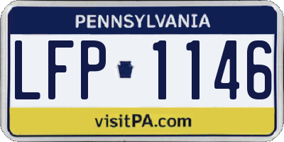 PA license plate LFP1146