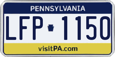PA license plate LFP1150