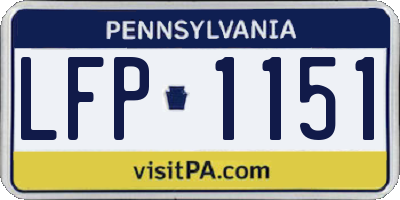 PA license plate LFP1151