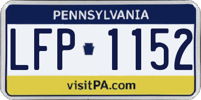 PA license plate LFP1152