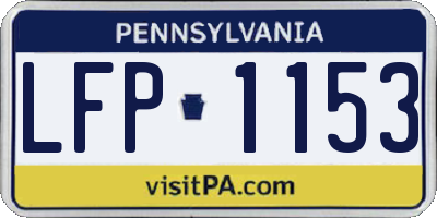 PA license plate LFP1153