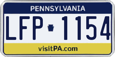 PA license plate LFP1154