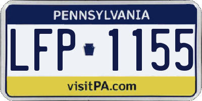 PA license plate LFP1155