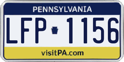 PA license plate LFP1156