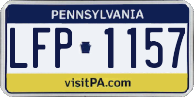 PA license plate LFP1157