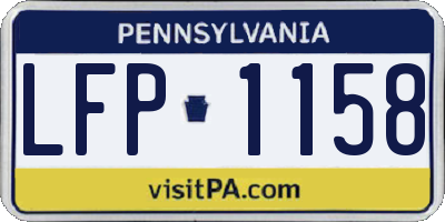 PA license plate LFP1158