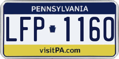 PA license plate LFP1160