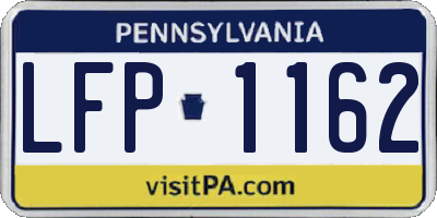 PA license plate LFP1162