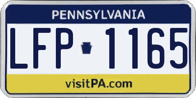 PA license plate LFP1165