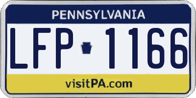 PA license plate LFP1166