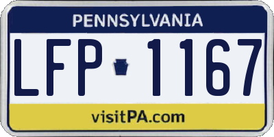 PA license plate LFP1167