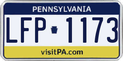 PA license plate LFP1173
