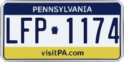 PA license plate LFP1174