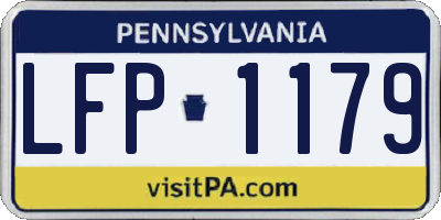 PA license plate LFP1179