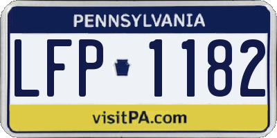 PA license plate LFP1182