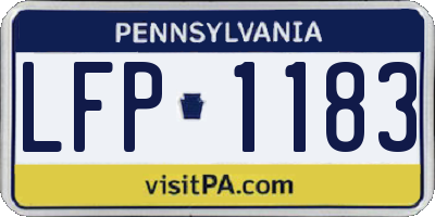 PA license plate LFP1183
