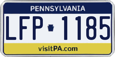 PA license plate LFP1185