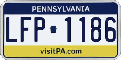 PA license plate LFP1186