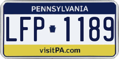 PA license plate LFP1189