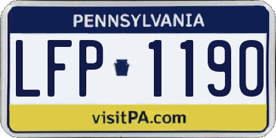 PA license plate LFP1190
