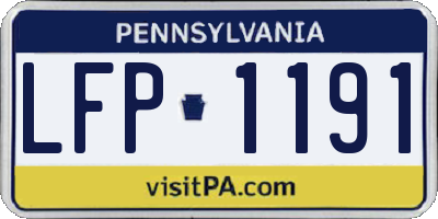 PA license plate LFP1191