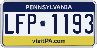 PA license plate LFP1193