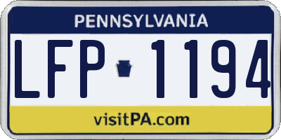 PA license plate LFP1194