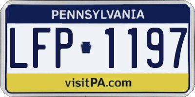 PA license plate LFP1197