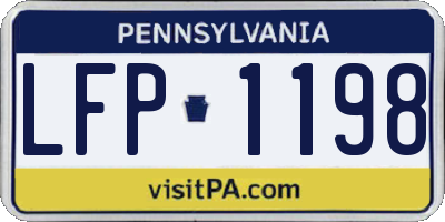 PA license plate LFP1198
